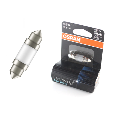 LED лампа OSRAM 6498CW-BLI 12V SV8,5 1W 6000K SET 1pcs.