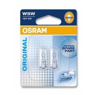 Галогенна лампа OSRAM 2825-02B W5W 12V W2.1X9.5D 10X2 Blister