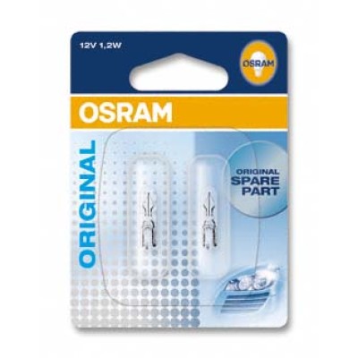 Галогенна лампа OSRAM 2721-02B W1,2W 12V W2x4.6D 10X2 Blister