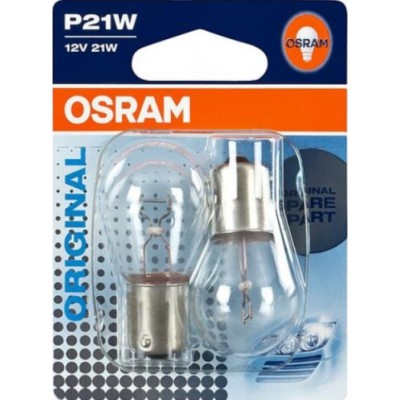 Галогенна лампа OSRAM 7506-02B P21W 12V BA15s 10X2