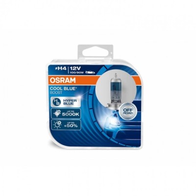 Галогенна лампа OSRAM 62193CBB Cool Blue Boost PLUS H4 100/90W P43T 12V 10X2 HardDuopet