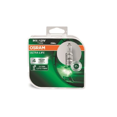 Галогенна лампа OSRAM 64150ULT UltraLife H1 12V 55W P14.5S 10X2 HardDuopet
