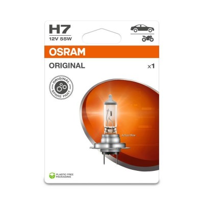 Галогенова лампа OSRAM H7 64210-1BL 12V 55W PX26D Blister (1 шт)