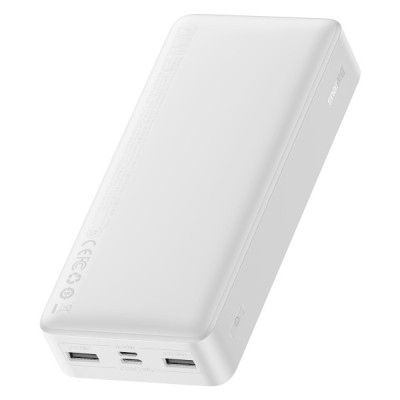 Baseus Bipow Digital Display 20000mAh 15W 3A 2USB + Type-C белый
