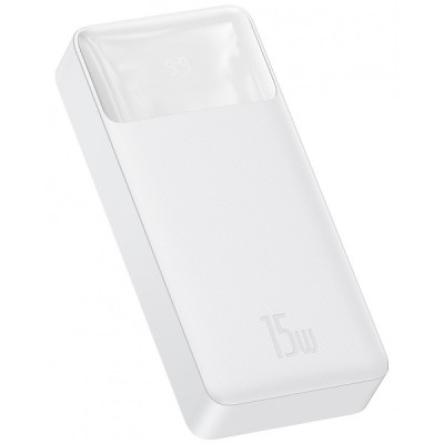 Baseus Bipow Digital Display 20000mAh 15W 3A 2USB + Type-C белый