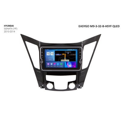 Штатная автомагнитола EasyGo M9-3-32-B-HSYF QLED Hyundai Sonata (YF) 2010-2014