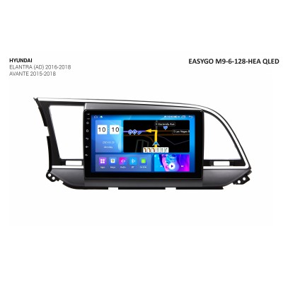 Штатная автомагнитола EasyGo M9-6-128-HEA QLED Hyundai Elantra (AD) 2016-2018, Avante 2015-2018