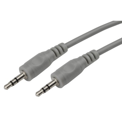 AUX кабель Jack 3.5 мм - 0.5 м сірий AWM 110-05