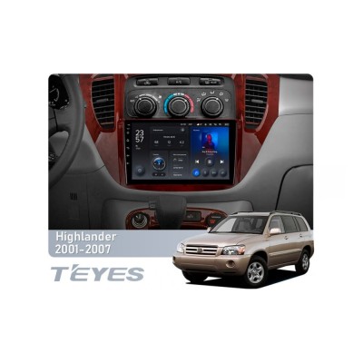 Штатна магнітола Teyes X1 2+32 Gb Wi-Fi Toyota Highlander 1 XU20 2001-2007 9"