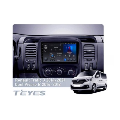Штатна магнітола Teyes X1 2+32 Gb Wi-Fi Renault Trafic 3 2014-2021 / Opel Vivaro B 2014-2018 9"