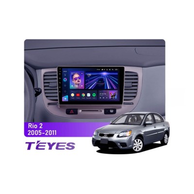 Штатна магнітола Teyes CC3 6+128 Gb 360° Kia Rio 2 2005-2011 9"