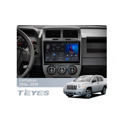 Штатна магнітола Teyes X1 2+32 Gb Wi-Fi Jeep Compass 1 MK 2006-2010 10"