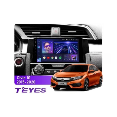 Штатна магнітола Teyes CC3 6+128 Gb 360° Honda Civic 10 FC FK 2015-2020 9"