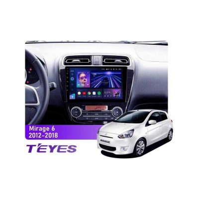Штатна магнітола Teyes CC3 6+128 Gb 360° Mitsubishi Mirage 6 2012-2018 9"