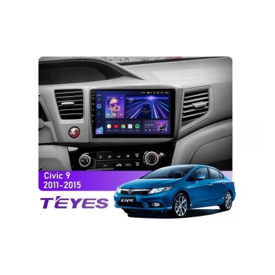 Штатна магнітола Teyes CC3 6+128 Gb 360° Honda Civic 9 FB FK FD 2011-2015 9"