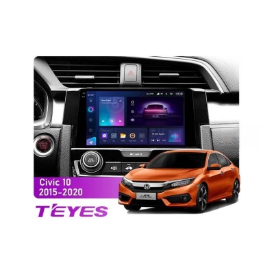 Штатна магнітола Teyes CC3 2k 6+128 Gb Honda Civic 10 FC FK 2015-2020 9"