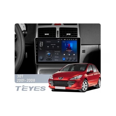 Штатна магнітола Teyes X1 2+32 Gb Peugeot 307 1 2001-2008 9"