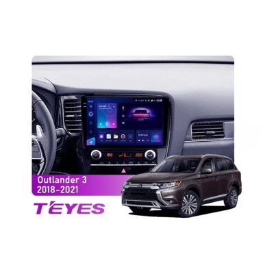 Штатна магнітола Teyes CC3 2k 3+32 Gb Mitsubishi Outlander 3 GF0W GF0W GG0W 2018-2021 (B) 10"
