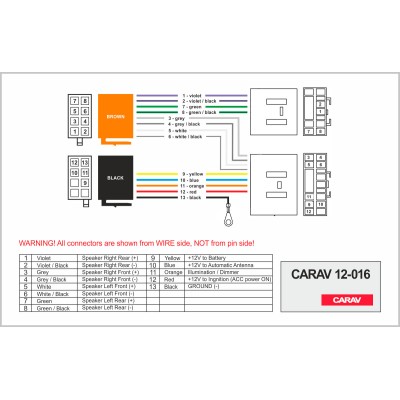 Переходник ISO Mazda Carav 12-016