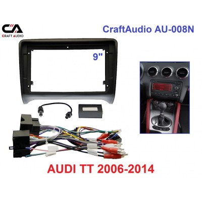 Рамка переходная CraftAudio AU-008N AUDI TT 2006-2014, 9" + проводка
