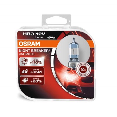 Галогенна лампа OSRAM 9005NBU HB3 60W 12V P20d 10X2 HardDuopet