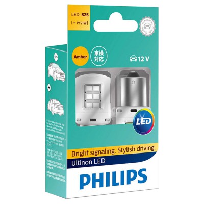 LED лампа PHILIPS 11498ULAX2 PY21W 12V + Smart Canbus X2 Amber