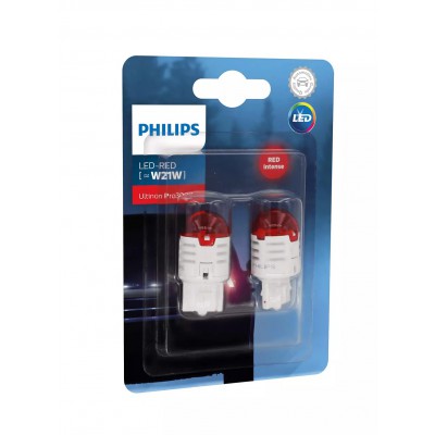 LED лампа PHILIPS 11065U30RB2 W21W 12V Ultinon Pro3000 RED