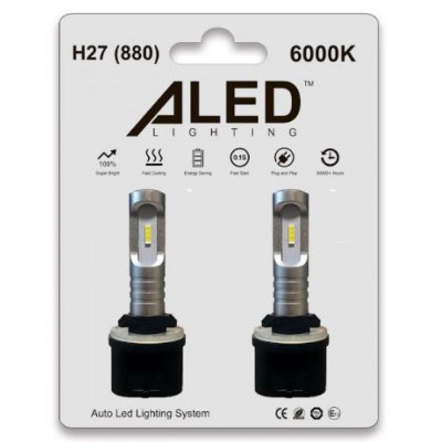 Лампы светодиодные ALed H27 6000K 12W H27A01 (2шт)
