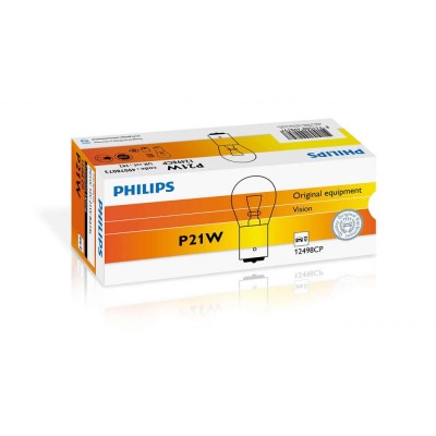 Комплект галогенових ламп Philips P21W, 10шт/картон