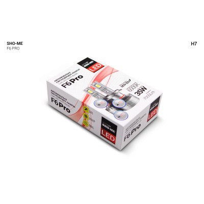 Комплект світлодіодних ламп Sho-Me F6-Pro H7 35W