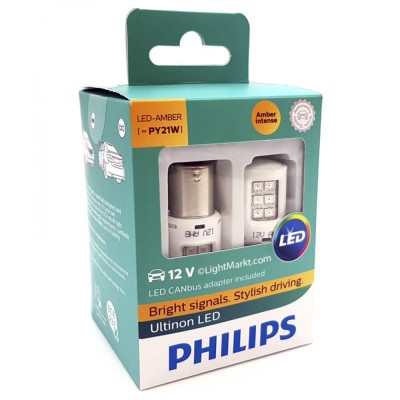 Лампы светодиодные Philips PY21W LED 12V + Smart Canbus 11498ULAX2 White