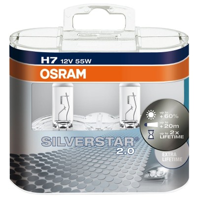 Галогенна лампа OSRAM 64210SV2 SilverStar 2.0 H7 12V 55W PX26D 10X2 HardDuopet