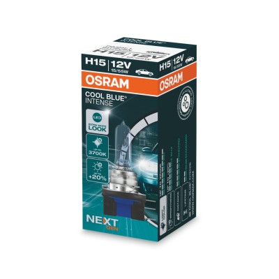 Галогенова лампа Osram H15 55/15W 12V PGJ23T-1 Cool Blue Intense Next Gen +100% 1 лампа (64176CBN)