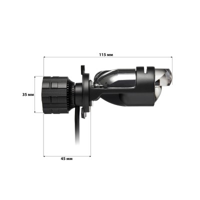 Комплект светодиодных линз HeadLight A80 H4 BI-LED 12-24V