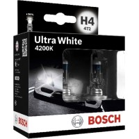 Комплект галогеновых ламп BOSCH Ultra White 4200K H4 55W 12V P43t (1987301181) 2шт./бокс