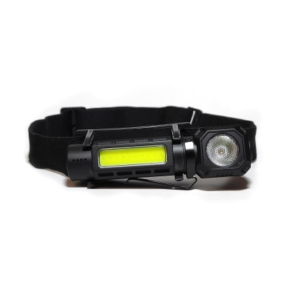Фонарь аккумуляторный налобный WJ-988 3W+COB3W