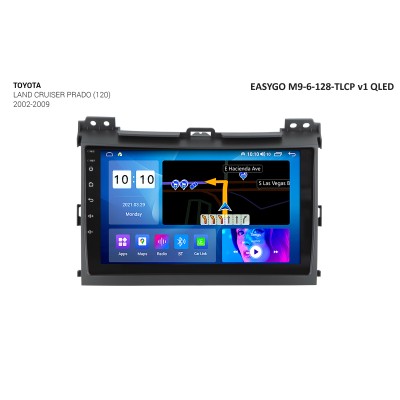 Штатное головное устройство EasyGo M9-6-128-TLCP v1 QLED Toyota Land Cruiser Prado (120)
