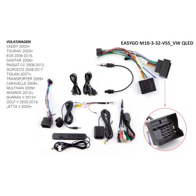 Штатное головное устройство EasyGo M10-3-32-VSS_VW QLED Volkswagen