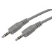 AUX кабель Jack 3.5 мм - 1 м серый AWM 110-06