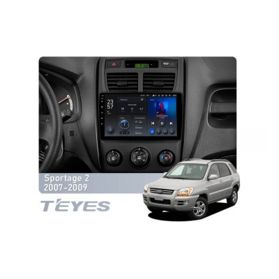 Штатна магнітола Teyes X1 2+32 Gb Wi-Fi Kia Sportage 2 2007-2009 9"