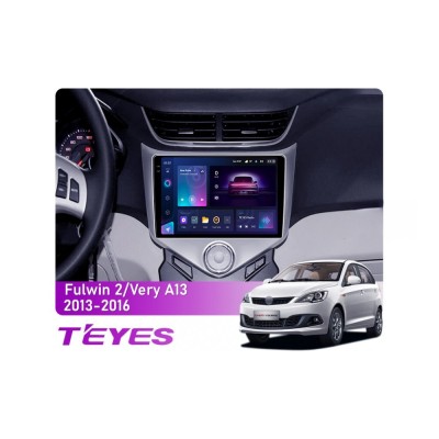 Штатна магнітола Teyes CC3 2k 6+128 Gb Chery Fulwin 2, Very A13 2013-2016 9"