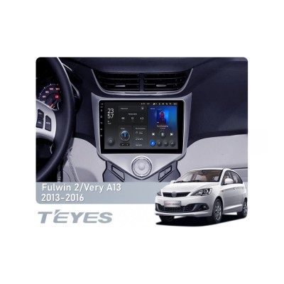 Штатна магнітола Teyes X1 2+32 Gb Wi-Fi Chery Fulwin 2, Very A13 2013-2016 9"