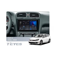 Штатна магнітола Teyes X1 2+32 Gb Wi-Fi Volkswagen Golf 6 2006-2018 9"
