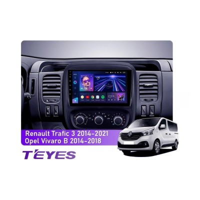 Штатна магнітола Teyes CC3 6+128 Gb 360° Renault Trafic 3 2014-2021 / Opel Vivaro B 2014-2018 9"