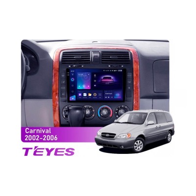 Штатна магнітола Teyes CC3 2k 6+128 Gb Kia Carnival UP GQ 2002-2006 9"
