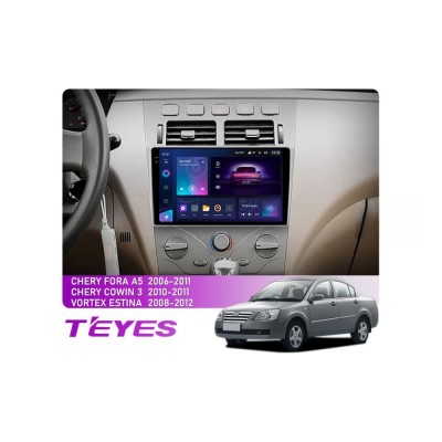 Штатна магнітола Teyes CC3 2k 6+128 Gb 360° Chery A5 A21 2006-2010, Cowin 3 A21 2010-2011, Vortex Estina 2008-2012 9"