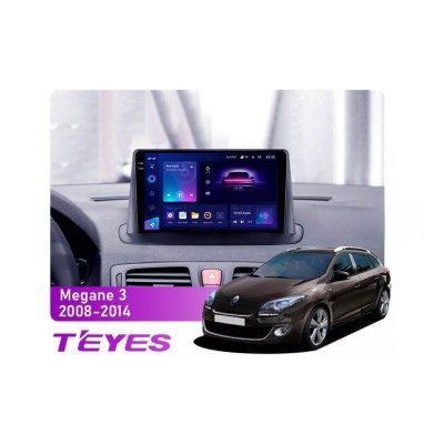Штатна магнітола Teyes CC3 2k 6+128 Gb 360° Renault Megane 3 2008-2014 (дві коси) 9"