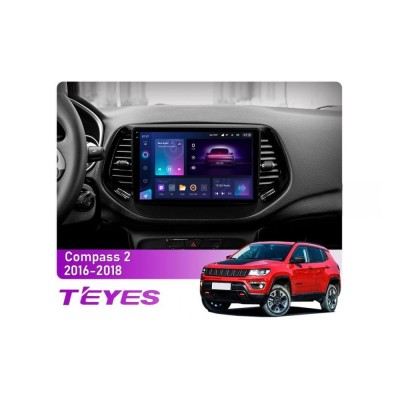 Штатна магнітола Teyes CC3 2k 6+128 Gb 360° Jeep Compass 2 MP 2016-2018 10"