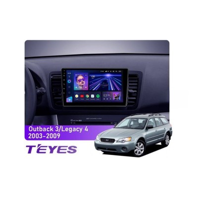 Штатна магнітола Teyes CC3 6+128 Gb 360° Subaru Outback 3, Legacy 4 2003-2009 9"
