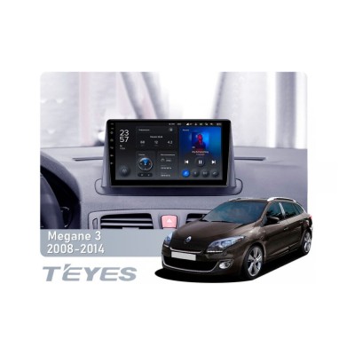 Штатна магнітола Teyes X1 2+32 Gb Wi-Fi Renault Megane 3 2008-2014 (одна коса) 9"